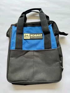 Kobalt Brushless 24V Max Empty Tool Bag With Zipper Blue Black - Picture 1 of 3