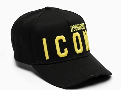 Gorra de béisbol Dsquared2 Icon Gorra Gorra Gorra de béisbol Sombrero de culto Cabaña Gorra de béisbol Negra Nueva Foto 1 de 4