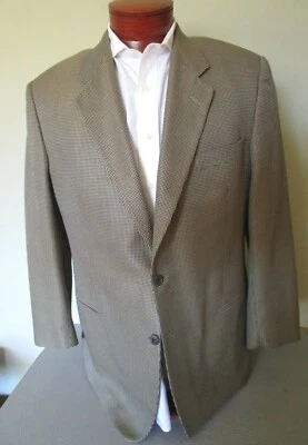 Abrigo Deportivo Vintage JHANE BARNES Tejido Micro Cuadros Lana Texturizada Talla 42 R  Foto 1 de 4