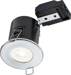 Downlight Knightsbridge VFCDC 230V IP20 fijo GU10 con clasificación de fuego - CROMO - Imagen 1 de 2