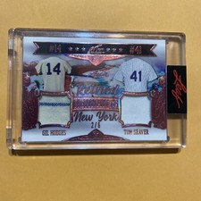 2021 Leaf Art of Sport Retired Remnants Tom Seaver Gil Hodges Jersey /6