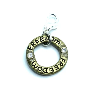 Brighton FREEDOM Art & Soul Circle Life Love Crystals Heart Customer ABC Charm - Picture 1 of 6