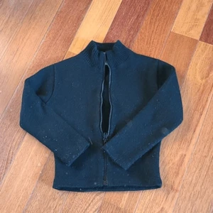 Vintage Inga girls black zip up dance sweater size 4/5 - Picture 1 of 2