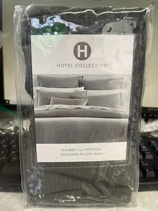 Hotel Collection Lux Flannel Sham Standard Color Gray New - Picture 1 of 4
