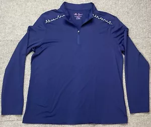 Lillie grün blau Damen 1/4 Zip Langarm Golf Pullover Gr. XL - Bild 1 von 10