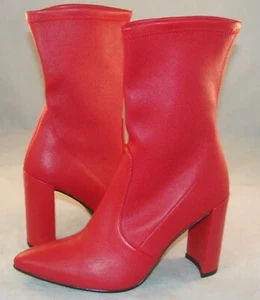 STUART WEITZMAN Red Clinger Ankle Booties Size 9M Made in Spain - Picture 1 of 7