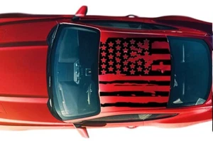 Decal Roof Graphic for Ford Mustang GT 2013 2015 2016 2017 2018 usa livery flag - Picture 1 of 4