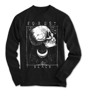 Herren Longsleeve Black Forest Totenkopf schwarzer Mond Punk Neu S-3XL FB1016LS - Picture 1 of 1