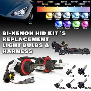2x Xentec Bixenon High & Low Beam HID Headlight Light Bulbs H4 H13 9004 9007 - Picture 1 of 10