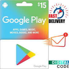 Google Play Card 15 Dollar - $15 Google Play Gift Card digital Key - US ONLY