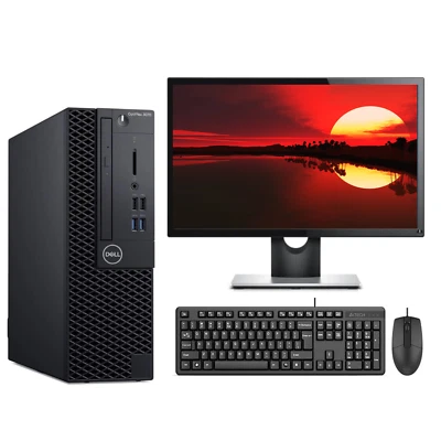 PC Bundle 24'' Monitor Intel Core i5-8500 1TB M.2 16GB DDR4 Windows 11 DELL WiFi - Image 1 of 4