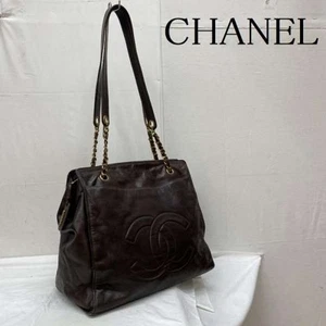 CHANEL Tote Bag Vintage Lambskin Chain Used - Picture 1 of 9