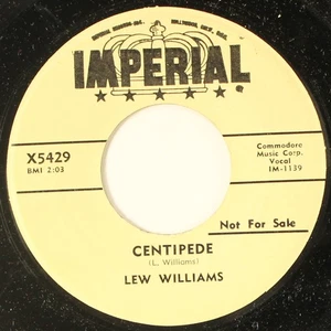 LEW WILLIAMS: centipede / abra cadabra IMPERIAL 7" Single 45 RPM - Picture 1 of 2