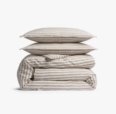 Parachute for Target Relaxed Linen Stripe Duvet Cover & Sham Set Full/Queen NEW - Image 1 of 4