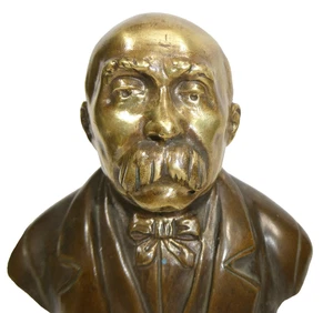 Georges Clemenceau 1919 Bronze Büste - Picture 1 of 15