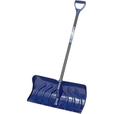 True Temper 24" Poly Blade Snow Pusher Shovel W/ Steel D-Grip Handle - Image 1 of 4