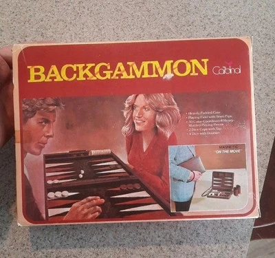 Backgammon Board Set, Leatherette Case, Complete By Cardinal, Magnetic  - Image 1 of 4