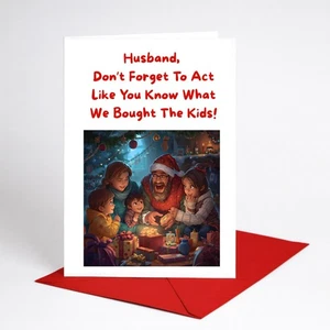 Lustige Weihnachtskarte Freche Karte Ehemann Weihnachtsgeschenke BC0991 - Bild 1 von 3