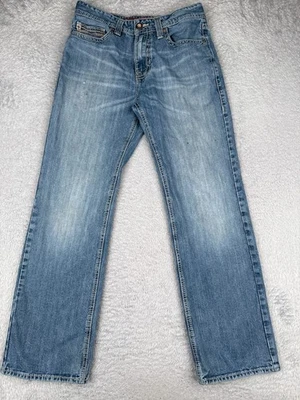 Pantalones de mezclilla Rock & Roll para hombre 31x32 azul doble barril pierna recta algodón relajado Foto 1 de 4