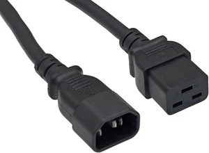 Cablelera AC Power Cord Extension, IEC320 C14 to C19, 6', 14AWG, 15A, 250V - Picture 1 of 4