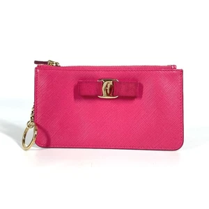 Salvatore Ferragamo Vala Ribbon Coin Compartment Wallet with Key Ring coin purse - Picture 1 of 11