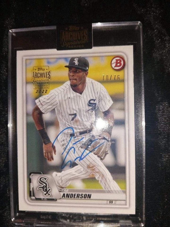 Tim Anderson Autógrafo Topps Archives 2022 Foto 1 de 1