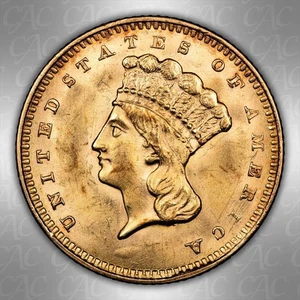 1857 G$1 CACG MS 64 - Picture 1 of 3