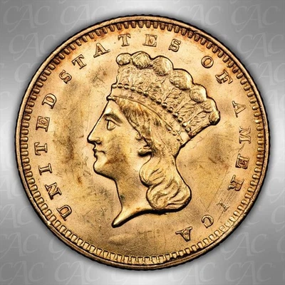 CACG MS 64 1857 G$1  Foto 1 de 3