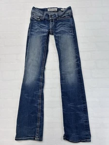 BKE Denim Jeans Stella 26 XL stivaletto basso effetto invecchiato denim elasticizzato - Foto 1 di 11