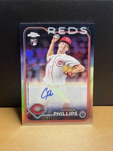 2024 Topps Chrome RC Auto Connor Phillips #RA-CP Refractor /499 Reds - Picture 1 of 11