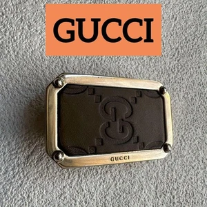 Gucci Geldklammer Geldbörse Braun Leder GG Logo Gestreift Made in Italy Japan - Bild 1 von 16