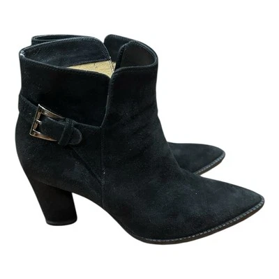 Walter Steiger ботильоны женщин 7 черный итальянский замши каблуке ботинки  - Изображение 1 из 4