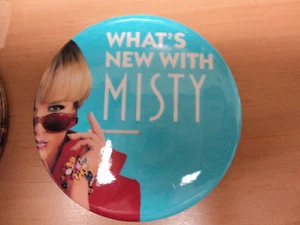  Misty Cigarettes Pinback Advertising Button (Whats New) - Picture 1 of 2