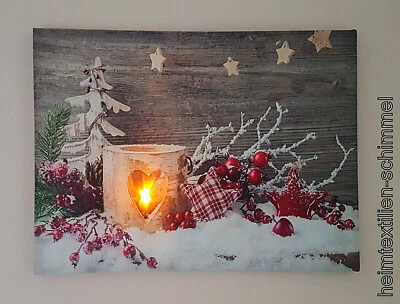 LED Bild Wandbild Wandekoration Leuchtbild Leinwandbild Beleuchtung Deko 40x30cm - Bild 1 von 4