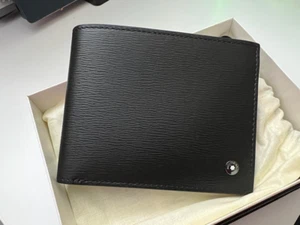 NEW MONTBLANC 4810 Westside 6CC Leather Wallet-Premium Black Leather-Gift Box - Picture 1 of 7