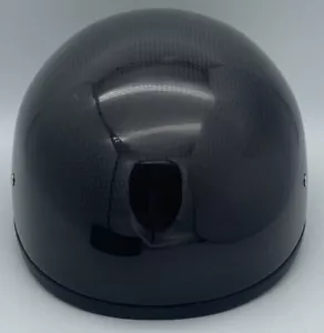 Daytona Skull Cap Half Shell Helmet Grey Carbon Fiber Medium Open Box - Picture 1 of 9