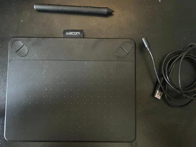 USED WACOM CTH-490/K INTUOS GRAPHICS TOUCH TABLET WITH PEN  & USB CABLE WORKING - Image 1 of 4