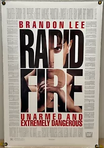 RAPID FIRE ROLLED ORIGINAL ONE SHEET MOVIE POSTER BRANDON LEE (1992) - Picture 1 of 1