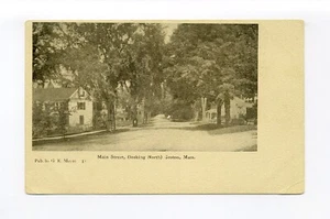 Postal de Groton MA, Main Street mirando hacia el norte, casas, UDB - Imagen 1 de 2