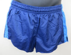 Vintage Adidas 80s Shorts Blue Running Retro Vtg Shiny Football Mens D6 Medium M - Picture 1 of 6