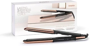 BaByliss Straight and Curl Brilliance Hair Straightener and Curler Rose Gold - Picture 1 of 11