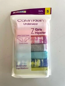 Calvin Klein Girls Youth Hipster Underwear 7 Pack Stretch Cotton NEW sealed - Picture 1 of 9