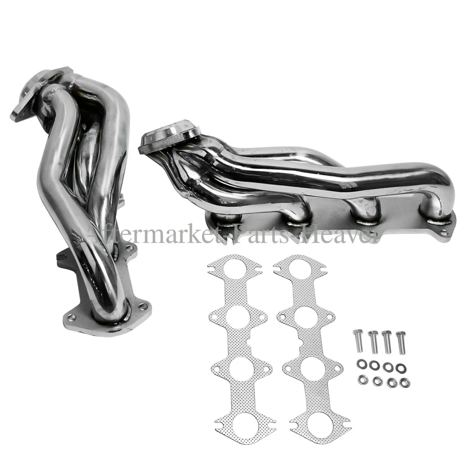 Colector de escape de cabezal V8 de 5,4 L de acero inoxidable corto para Ford F150 2004-2010 Foto 1 de 4