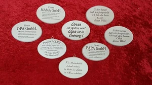 Spruchschild oval Holz Wandbild Holzschild Familie originelle Geschenkidee - Bild 1 von 10