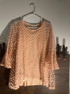 Camiseta sin mangas Simply Noelle para mujer S/M melocotón nueva con etiquetas de encaje por debajo Foto 1 de 4