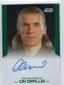 2015 Star Wars Chrome Perspectives Jedi Sith autógrafo automático Nick Gillard - Imagen 1 de 1