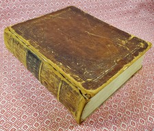 1847 Holy Bible H & E Phinney Cooperstown NY Warner Prentice Storms Family