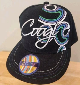COOGI Flat Brim Fitted Embroidered Baseball Cap 7 1/4 green blue purple - Picture 1 of 5
