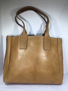Frye Ilana Cognac Leather Tote Bag Purse Handbag $498 YS-680 - Picture 1 of 8