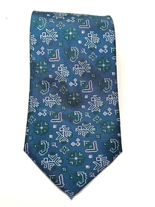 Tiffany & Company Made In Italy 100% Seide Herren Krawatte Blau mit Geomeitic Design " - Bild 1 von 9